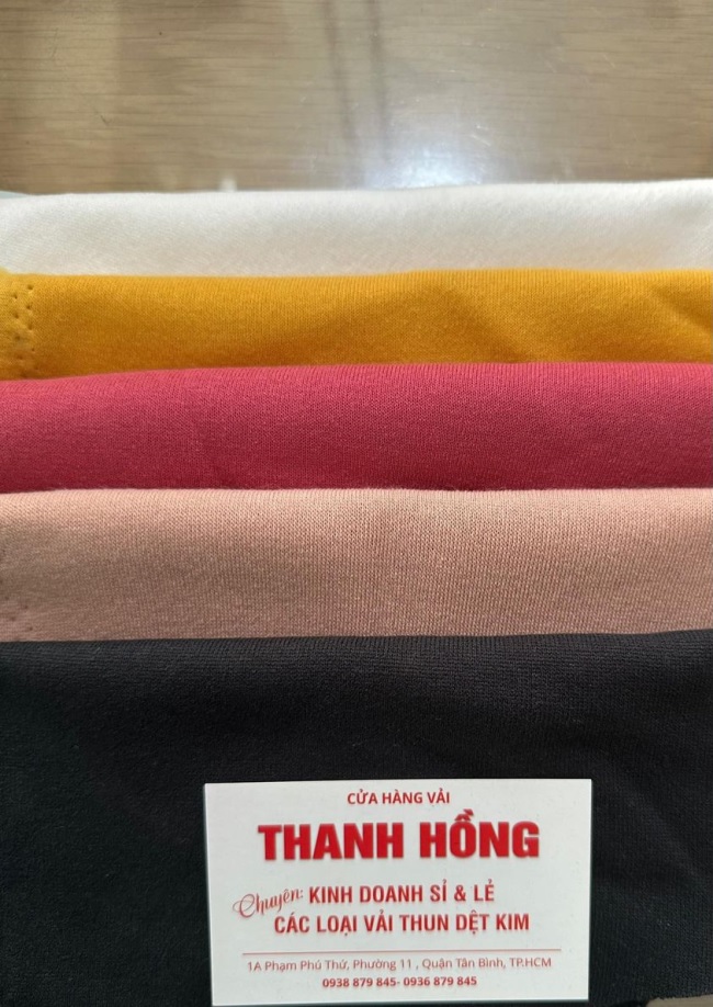 Các loại chất liệu vải áo thun, phân biệt các loại vải thun Thanh Hồng